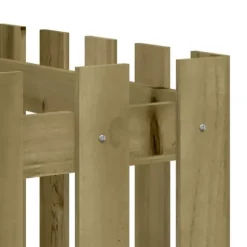 Højbed med stakitdesign i imprægneret fyrretræ | Størrelse: 200x50x50 cm