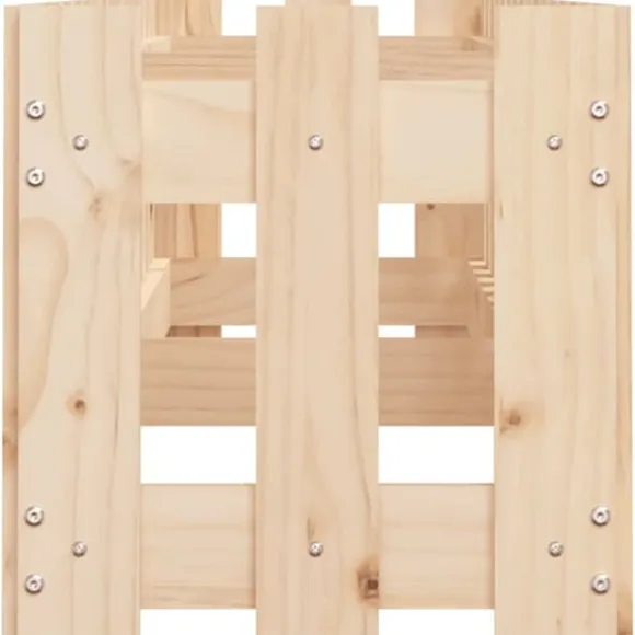 Højbed med stakitdesign i massivt fyrretræ | Størrelse: 200x30x30 cm