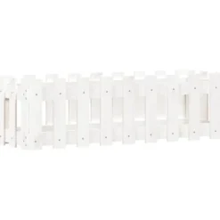 Højbed med stakitdesign i massivt fyrretræ | Størrelse: 100x30x30 cm | Farve: Hvid