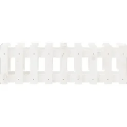Højbed med stakitdesign i massivt fyrretræ | Størrelse: 100x30x30 cm | Farve: Hvid