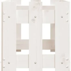 Højbed med stakitdesign i massivt fyrretræ | Størrelse: 100x30x30 cm | Farve: Hvid