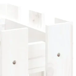Højbed med stakitdesign i massivt fyrretræ | Størrelse: 100x30x30 cm | Farve: Hvid