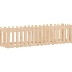 Højbed med stakitdesign i massivt fyrretræ - 200x50x50 cm | Størrelse: 200x50x50 cm