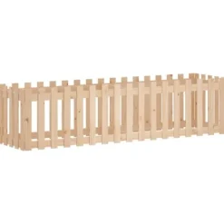Højbed med stakitdesign i massivt fyrretræ - 200x50x50 cm | Størrelse: 200x50x50 cm