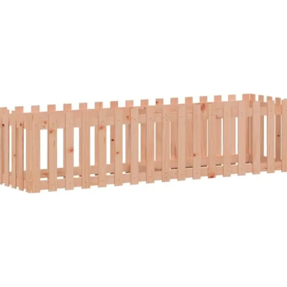 Højbed med stakitdesign i massivt douglasgran | Størrelse: 200x50x50 cm
