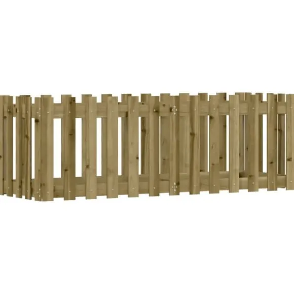 Højbed med stakitdesign 150x50x50 cm - Imprægneret fyrretræ | Størrelse: 150x50x50 cm