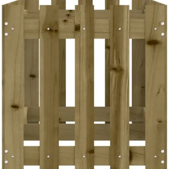 Højbed med stakitdesign 150x50x50 cm - Imprægneret fyrretræ | Størrelse: 150x50x50 cm