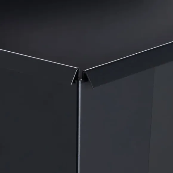 Højbed plantekasse, metal, 83x99x26 cm, sort