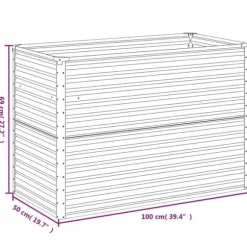 Højbed 100x50x69 cm cortenstål - Højbed - Højbede - Home & Living