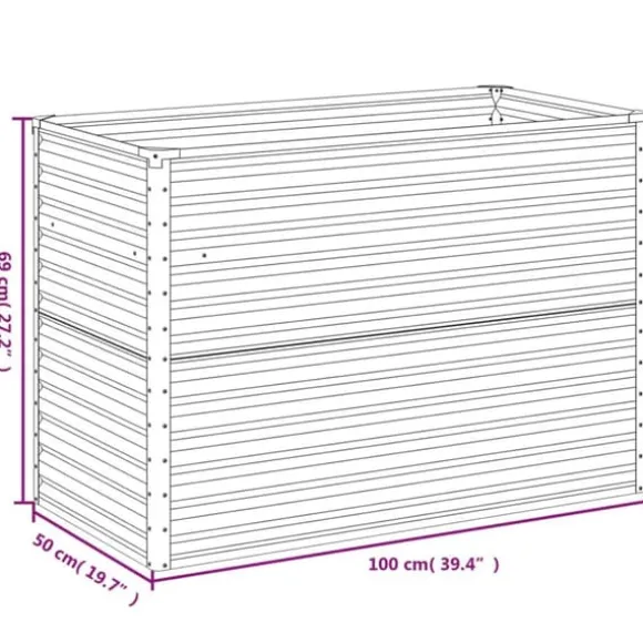 Højbed 100x50x69 cm cortenstål - Højbed - Højbede - Home & Living