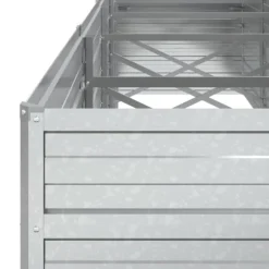 Højbed 400x80x77 cm galvaniseret stål sølvfarvet - Højbed - Højbede - Home & Living