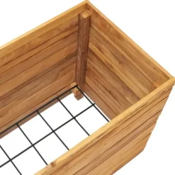 Højbed 100x40x55 cm genanvendt teaktræ og stål - Højbed - Højbede - Home & Living