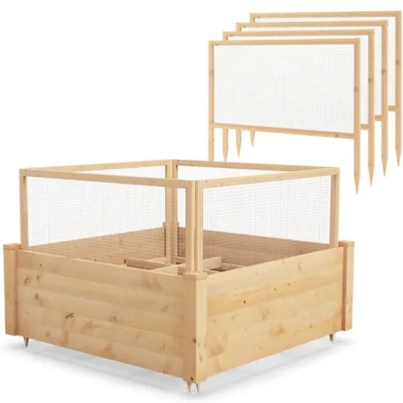 Højbed, 107x107x70 cm, Naturfarvet