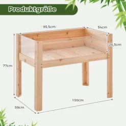 Højbed, 100x59x77 cm, Naturlig