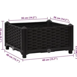 Højbed 40x40x23 cm polypropylen - Højbed - Højbede - Home & Living