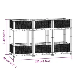 Højbed 120x40x71 cm polypropylen - Højbed - Højbede - Home & Living