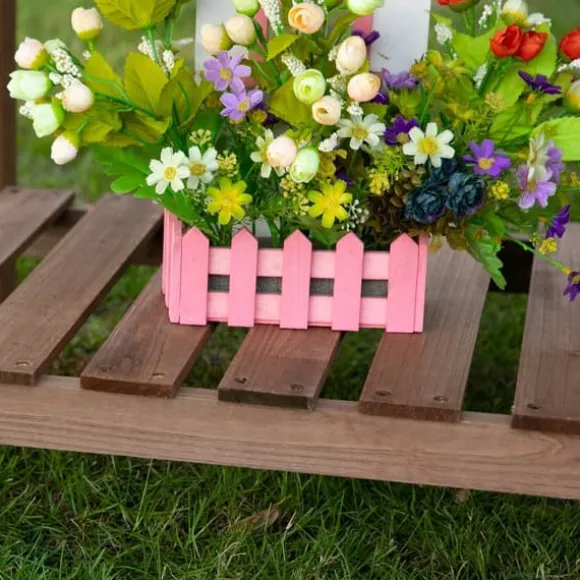 Højbeds plantekasse, 123x54x74 cm, Brun