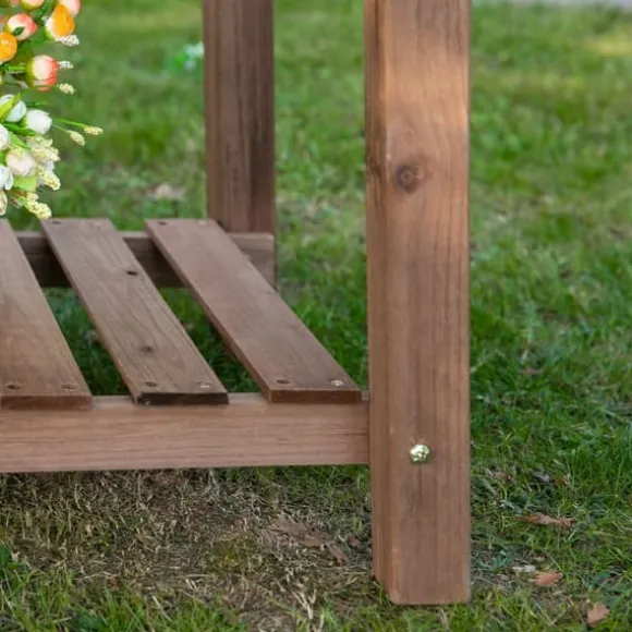 Højbeds plantekasse, 123x54x74 cm, Brun