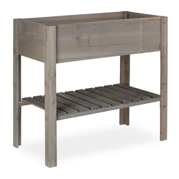 Højbeds plantekasse, 80x88x43,5 cm, Grå