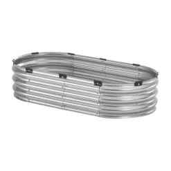 Højbedsplantekasse, 119,5x58,5x27 cm, Sølv, Metal