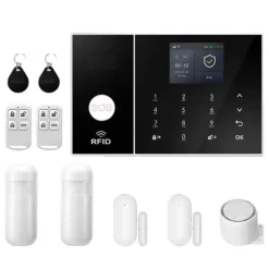 Hjemmealarmsystem, Smart Home Integration, Trådløs Sikkerhedsløsning,4G WiFi Kit B, EU Stik