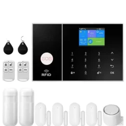 Hjemmealarmsystem, trådløs forbindelse, mobilappkontrol,EU stik, C-4G