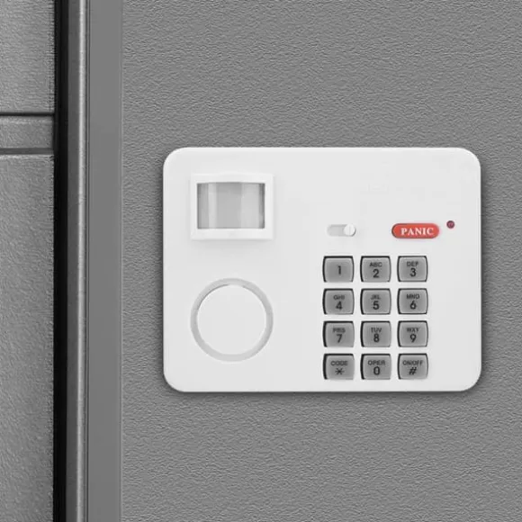 Hjemmesikkerhedsalarmsystem med trådløs PIR-bevægelsessensor og fjernbetjening med tastatur