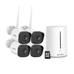 Hjemmesikkerhedskamera, 5MP opløsning, nattevisionskapacitet, I71GK 4 stk med 64G