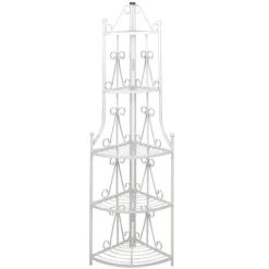 Hjørne Plantestativ Hvid - Planteborde