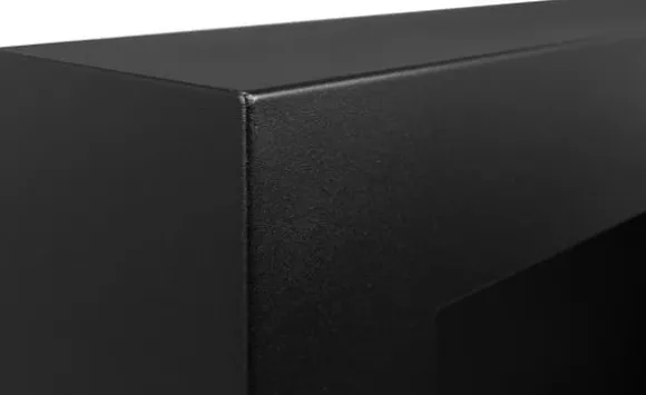Hængende ethanolkomfur Biokomfur Hængende biokomfur Bioethanolbrænder BOX 90 cm x 40 cm x 12 cm Mat sort med glas økologisk komfur