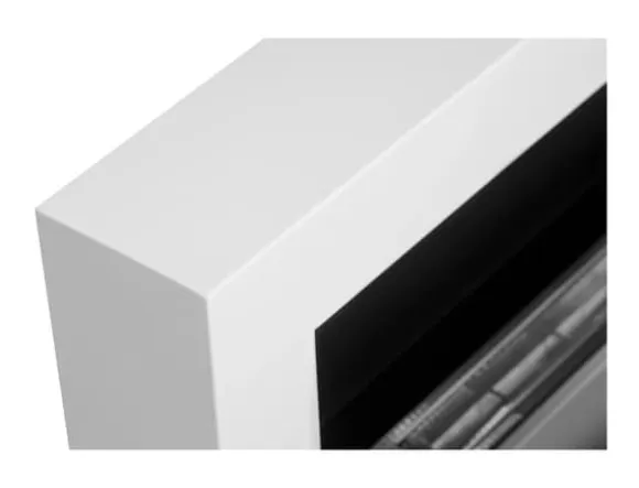 Hængende ethanolkomfur Biokomfur Hængende Bioethanolbrænder Bioethanolbrænder BOX 90 cm x 40 cm x 12 cm mat hvid med glas økologisk komfur