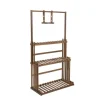 Hængende Planteholder, 3-Niveau Design, 20kg Kapacitet,Træ