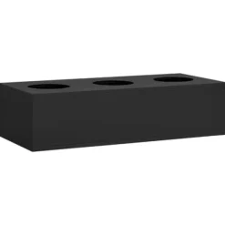 Holdbar plantekasse til kontor i stål - Urtepotteskjuler | Farve: Antracitgrå | Størrelse: 90x40x23 cm