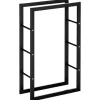 HOMCOM Brændestativ - Sort Metal, L60 x B25 x H100 cm, op til 100 kg