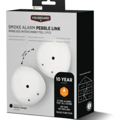 Housegard Pebble Link trådløs brandalarm, 2 stk.