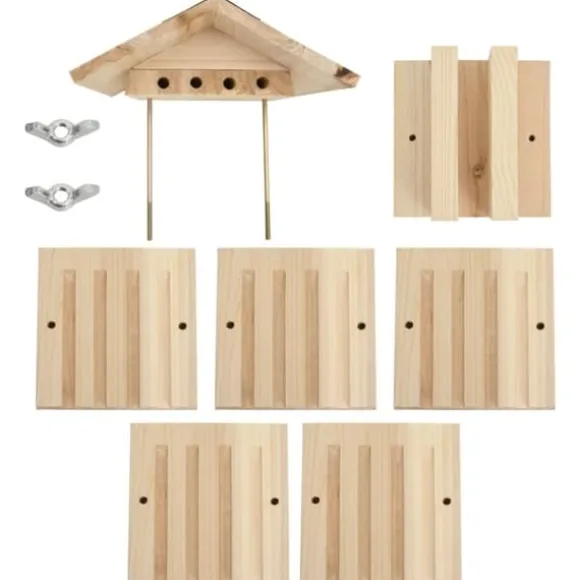 Huse & bure til små dyr - Living bihotel 22x20x20 cm massivt fyrretræ