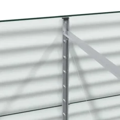 Hævet havebed i stål - Moderne plantekasse til udendørs brug | Størrelse: 400x80x81 cm | Farve: Grøn