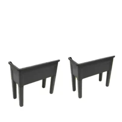 Hævet Havebed, Materiale: PP og Gummi, Dimensioner: 75*34,5*65,5 cm, Form: Rektangulær, Belastningskapacitet: 25 kg, Antal varer: 2