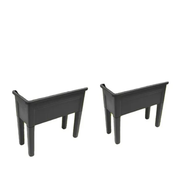 Hævet Havebed, Materiale: PP og Gummi, Dimensioner: 75*34,5*65,5 cm, Form: Rektangulær, Belastningskapacitet: 25 kg, Antal varer: 2