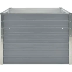 Hævet havekasse i galvaniseret stål 160x80x45 cm | Farve: Grå