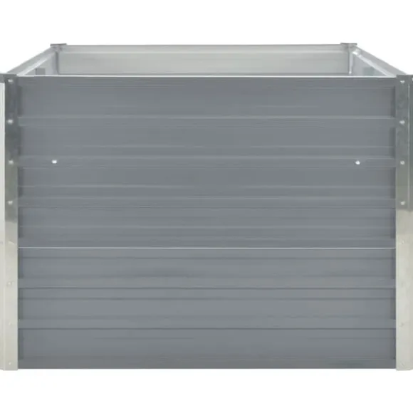Hævet havekasse i galvaniseret stål 160x80x45 cm | Farve: Grå