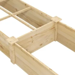 Hævet plantebed, 237x60x25 cm, naturlig