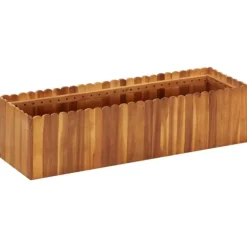 Hævet plantekasse - Massivt akacietræ | Størrelse: 100x30x25 cm