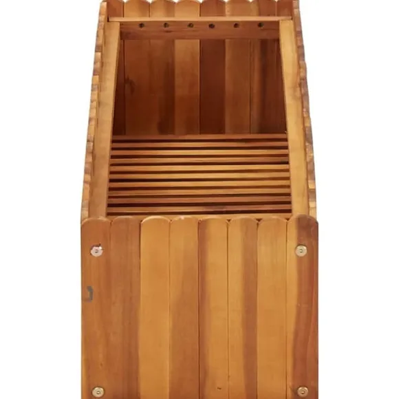 Hævet plantekasse - Massivt akacietræ | Størrelse: 100x30x25 cm