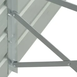 Hævet plantekasse 100 x 100 x 77 cm - Galvaniseret stål | Farve: Brun