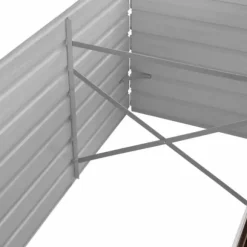 Hævet plantekasse i galvaniseret stål - Tilhaven | Størrelse: 240x80x45 cm | Farve: Brun