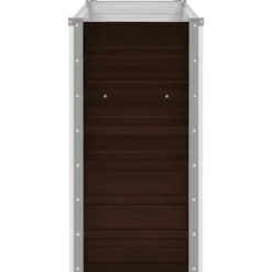 Hævet plantekasse i galvaniseret stål - 160x40x77 cm | Farve: Brun