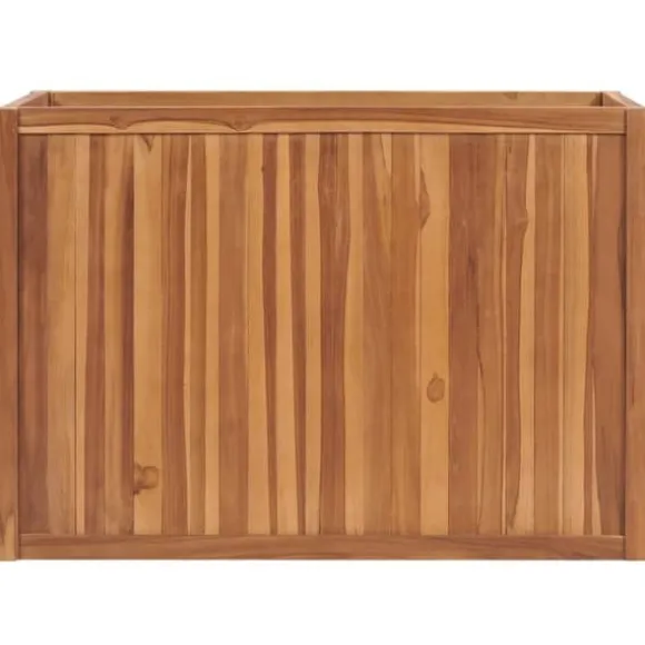 Hævet plantekasse i massivt teaktræ | Størrelse: 100x50x70 cm