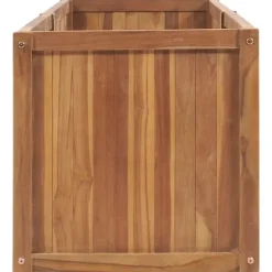 Hævet plantekasse i teaktræ - Holdbart højbed | Størrelse: 200x50x50 cm