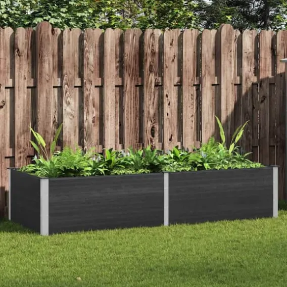 Hævet plantekasse i WPC - Holdbar & moderne design | Størrelse: 250x100x54 cm | Farve: Grå